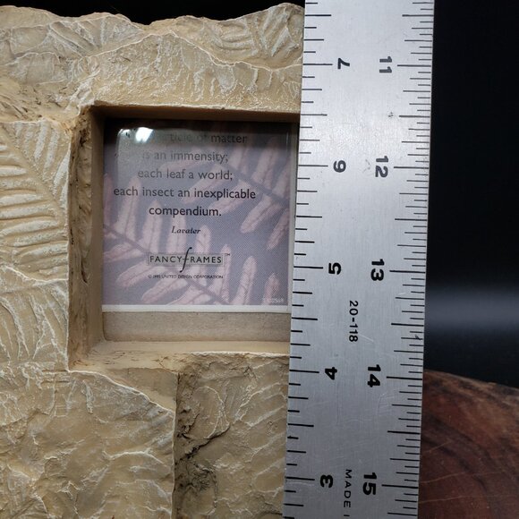 Vintage Fancy Frames Earth Echoes Fossil Leaf Photo Frame – Stone Look Nature De - Picture 4 of 8